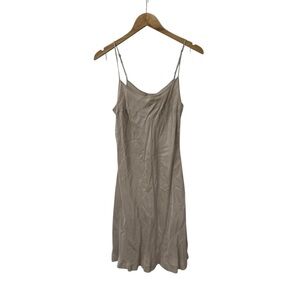 Pure + Good Anthropologie Khaki Midi Tencel Slip Dress M